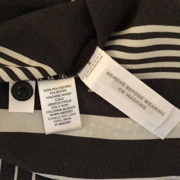 White & Black Ann Taylor Blouse - Picture 6 of 8